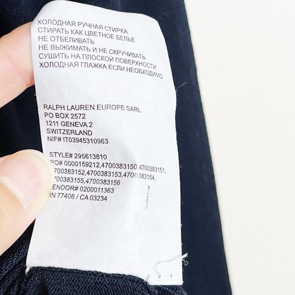 Club Monaco Pleated Asymmetrical Knit Top Navy Blue Womens Medium M Viscose - Picture 9 of 9